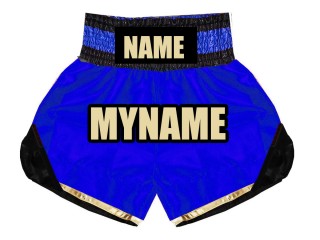 Shorts Boxe Anglaise Personnalisé : KNBSH-022-Bleu